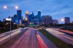 minneapolis at dusk